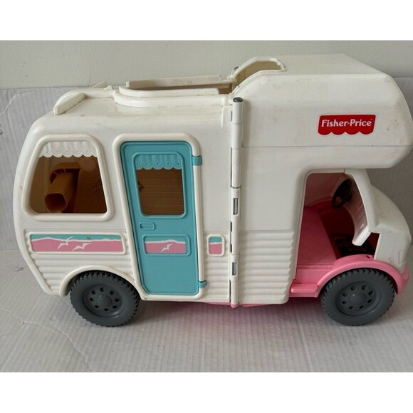 Vintage 1998 Fisher Price Loving Family RV Vacation Camper Motor Home Car - Picture 1 of 12